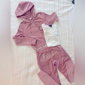 Juicy Couture pink velour tracksuit